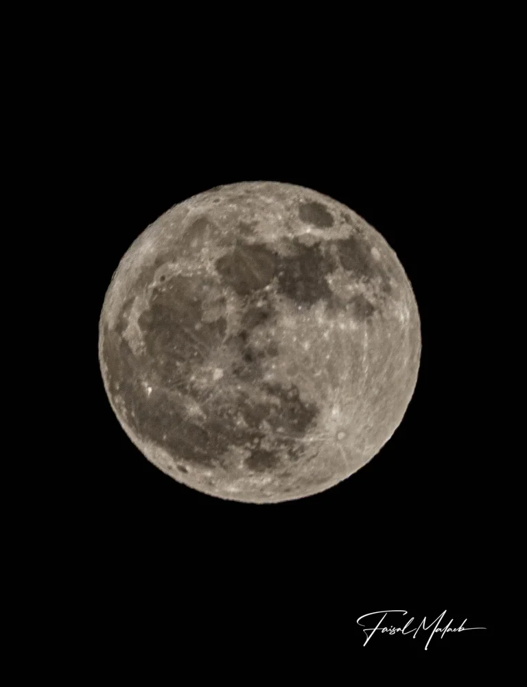 Full moon portrait photographed by Faisal Malaeb.